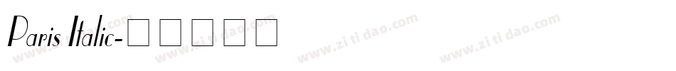 Paris Italic字体转换